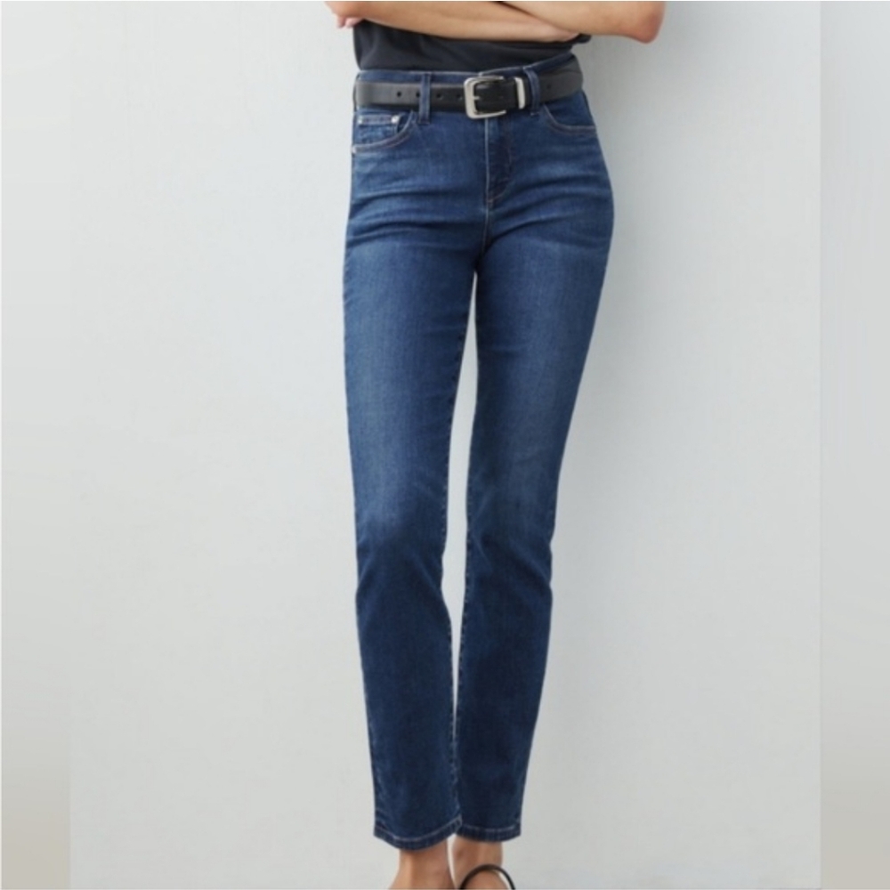 AYR Women's The Stir Jeans Stovepipe Slim Straight Leg Dark Wash Denim Size 32